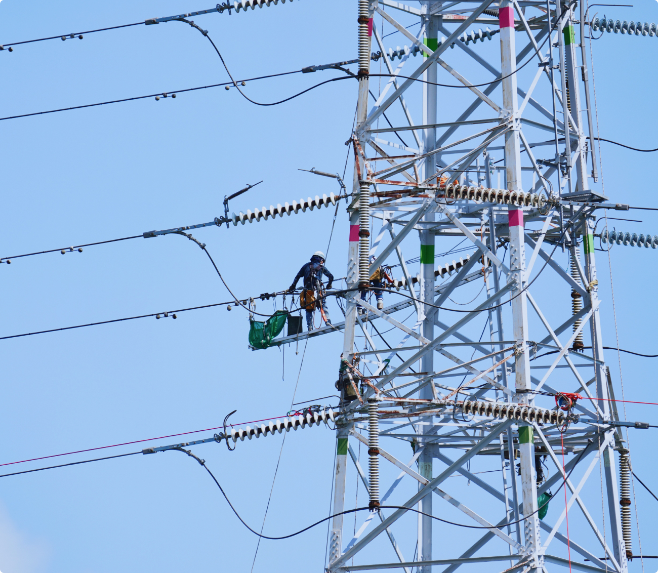 架空送電線工事画像